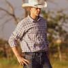 imageWrangler Mens Full Grain Genuine Leather 35mm Thick Casual Belt for Jeans Pants35mm Brown