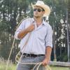 imageWrangler Mens Leather Belt Country Casual Every Day Belt for JeansBlack