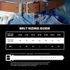 imageWrangler Mens Leather Belt Country Casual Every Day Belt for JeansLight Brown