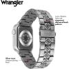 imageWrangler Silver Link Metal Band for Apple Watch Western Style Fits all Apple Watch Series and SizesFrontier Links
