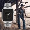 imageWrangler Silver Link Metal Band for Apple Watch Western Style Fits all Apple Watch Series and SizesFrontier Links