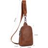 imageWrangler Small Crossbody Sling Bags for Women Fanny Packs Chest Bag for Travel GiftClassicbrown