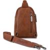 imageWrangler Small Crossbody Sling Bags for Women Fanny Packs Chest Bag for Travel GiftClassicbrown