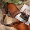 imageWrangler Small Crossbody Sling Bags for Women Fanny Packs Chest Bag for Travel GiftClassiccaramel Brown Distressed