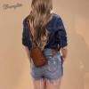 imageWrangler Small Crossbody Sling Bags for Women Fanny Packs Chest Bag for Travel GiftClassiccaramel Brown Distressed