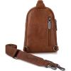 imageWrangler Small Crossbody Sling Bags for Women Fanny Packs Chest Bag for Travel GiftClassiccaramel Brown Distressed