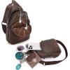 imageWrangler Small Crossbody Sling Bags for Women Fanny Packs Chest Bag for Travel GiftExplorercoffee