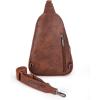 imageWrangler Small Crossbody Sling Bags for Women Fanny Packs Chest Bag for Travel GiftExplorerdark Brown