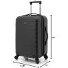 imageWrangler Smart Luggage Set with Cup Holder and USB Port Navy Blue 2 PieceBlack