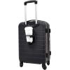 imageWrangler Smart Luggage Set with Cup Holder and USB Port Navy Blue 2 PieceBlack