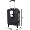 imageWrangler Smart Luggage Set with Cup Holder and USB Port Navy Blue 2 PieceBlack