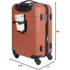 imageWrangler Smart Luggage Set with Cup Holder and USB Port Navy Blue 2 PieceBurnt Orange
