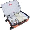imageWrangler Smart Luggage Set with Cup Holder and USB Port Navy Blue 2 PieceBurnt Orange