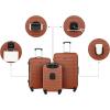 imageWrangler Smart Luggage Set with Cup Holder and USB Port Navy Blue 2 PieceBurnt Orange