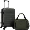 imageWrangler Smart Luggage Set with Cup Holder and USB Port Navy Blue 2 PieceDeep Depths