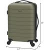 imageWrangler Smart Luggage Set with Cup Holder and USB Port Navy Blue 2 PieceOlive Green