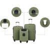 imageWrangler Smart Luggage Set with Cup Holder and USB Port Navy Blue 2 PieceOlive Green