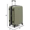 imageWrangler Smart Luggage Set with Cup Holder and USB Port Navy Blue 2 PieceOlive Green