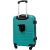 imageWrangler Smart Luggage Set with Cup Holder and USB Port Navy Blue 2 PieceTeal