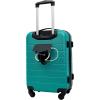 imageWrangler Smart Luggage Set with Cup Holder and USB Port Navy Blue 2 PieceTeal