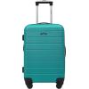 imageWrangler Smart Luggage Set with Cup Holder and USB Port Navy Blue 2 PieceTeal
