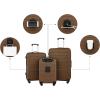 imageWrangler Smart Luggage Set with Cup Holder and USB Port Navy Blue 2 PieceToffee