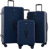 imageWrangler Trunk Spinner Suitcase Set Poseidon Blue 2 Luggage ampamp 2 Packing CubesPoseidon Blue