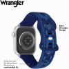 imageWrangler quotAztec Trailquot Silicone Band for Apple Watch Western Aztec Pattern Fits all Apple Watch Series and SizesBlue