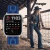 imageWrangler quotAztec Trailquot Silicone Band for Apple Watch Western Aztec Pattern Fits all Apple Watch Series and SizesBlue