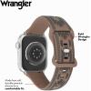 imageWrangler quotAztec Trailquot Silicone Band for Apple Watch Western Aztec Pattern Fits all Apple Watch Series and SizesBrown