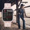 imageWrangler quotAztec Trailquot Silicone Band for Apple Watch Western Aztec Pattern Fits all Apple Watch Series and SizesLight Pink