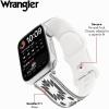 imageWrangler quotAztec Trailquot Silicone Band for Apple Watch Western Aztec Pattern Fits all Apple Watch Series and SizesWhite