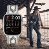 imageWrangler quotAztec Trailquot Silicone Band for Apple Watch Western Aztec Pattern Fits all Apple Watch Series and SizesWhite
