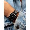 imageWrangler quotWestern Stitchquot Leather Band for Apple Watch Embroidered Star Fits all Apple Watch Series and SizesBlack