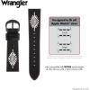 imageWrangler quotWestern Stitchquot Leather Band for Apple Watch Embroidered Star Fits all Apple Watch Series and SizesBlack
