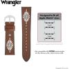 imageWrangler quotWestern Stitchquot Leather Band for Apple Watch Embroidered Star Fits all Apple Watch Series and SizesBrown