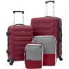 imageWrangler 5 Piece Luggage ampamp Travel Accessories Set BlueRed