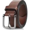 imageWrangler Mens Full Grain Genuine Leather 35mm Thick Casual Belt for Jeans Pants35mm Light Brown