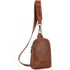 imageWrangler Small Crossbody Sling Bags for Women Fanny Packs Chest Bag for Travel GiftClassicbrown