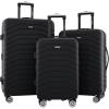 imageWrangler Tahoe 3 Piece Spinner Luggage Set Poseidon BlueBlack