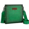 imageWrangler Tote Shoulder Purse for Women Western Solid Vintage Satchel Crossbody BagCjungle Green