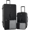 imageWrangler Trunk Spinner Suitcase Set Poseidon Blue 2 Luggage ampamp 2 Packing CubesBlack