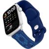 imageWrangler quotAztec Trailquot Silicone Band for Apple Watch Western Aztec Pattern Fits all Apple Watch Series and SizesBlue