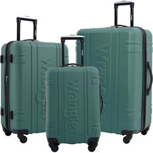 imageWrangler 3 Piece Astral Travel Luggage Set SharkskinSage Brush