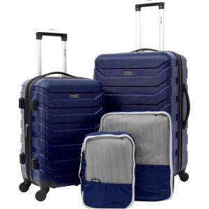 imageWrangler 5 Piece Luggage ampamp Travel Accessories Set BlueBlue