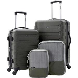 imageWrangler 5 Piece Luggage ampamp Travel Accessories Set BlueGreen