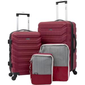 imageWrangler 5 Piece Luggage ampamp Travel Accessories Set BlueRed