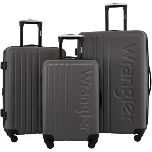 imageWrangler Quest Luggage Set Olive Green 3 Piece Set 30quot26quot22quotGranite Gray