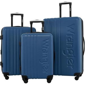 imageWrangler Quest Luggage Set Olive Green 3 Piece Set 30quot26quot22quotVallarta Blue
