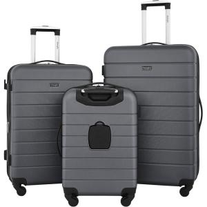imageWrangler Smart Luggage Set with Cup Holder and USB Port Navy Blue 2 PieceQuiet Shade